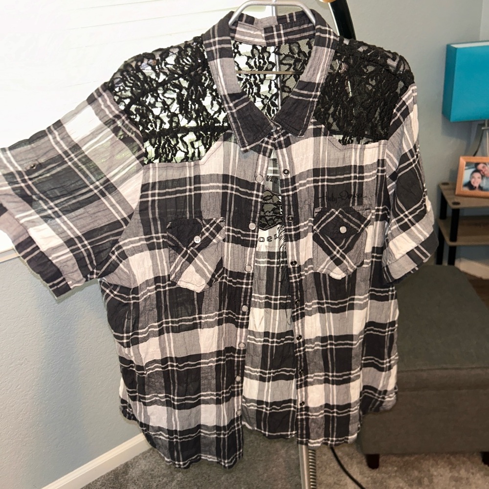 Harley Davidson women’s button down blouse